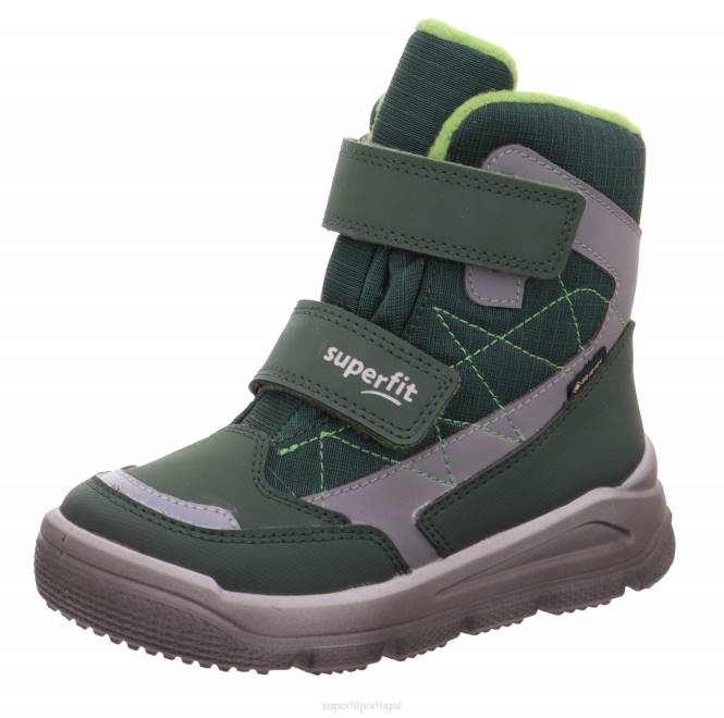 Superfit verde/cinza claro crianças marte - bota com fecho de velcro JFFX719