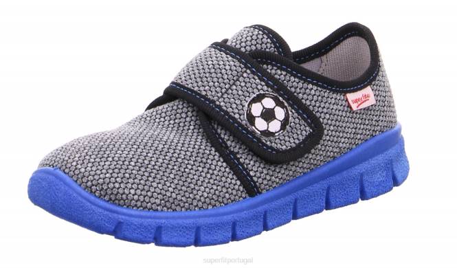 Superfit cinzento Preto crianças bobby - chinelo com fecho de velcro JFFX572