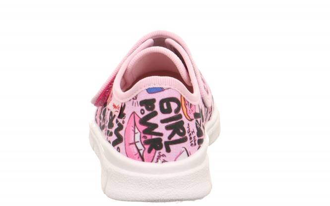 Superfit rosa/várias cores crianças bobby - chinelo com fecho de velcro JFFX563