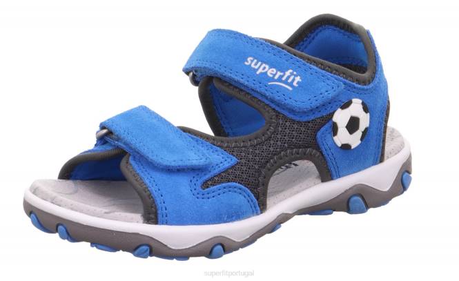 Superfit azul acinzentado crianças mike 3.0 - sandália com fecho de velcro JFFX641