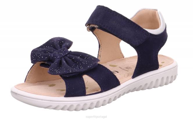 Superfit azul crianças brilho - sandália com fecho de velcro JFFX683