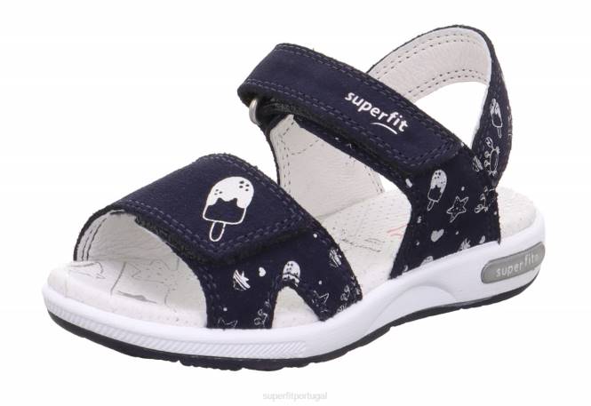 Superfit azul crianças emily - sandália com fecho de velcro JFFX660