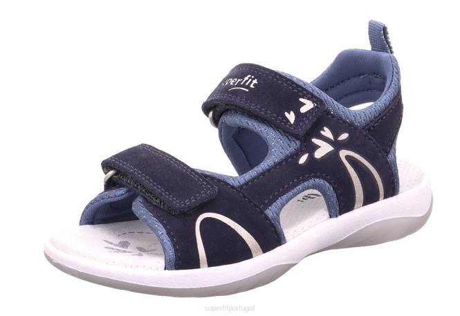 Superfit azul crianças ensolarado - sandália com fecho de velcro JFFX614