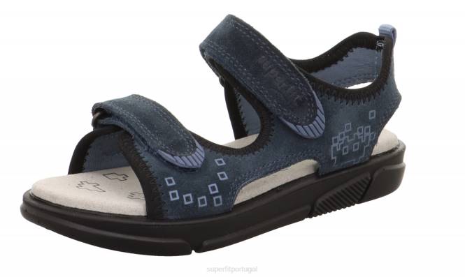 Superfit azul crianças pixie - sandália com fecho de velcro JFFX611
