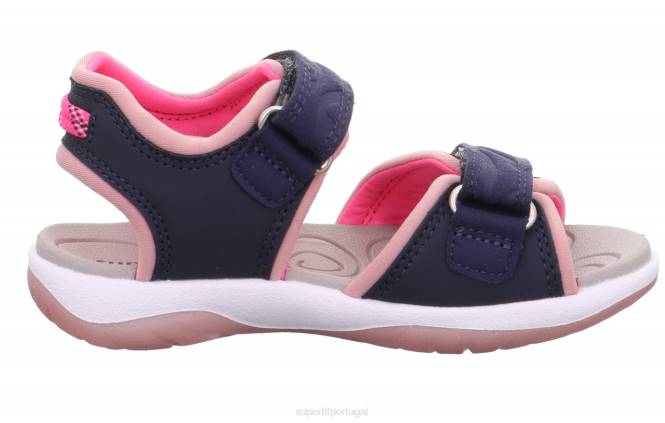 Superfit azul/rosa crianças ensolarado - sandália com fecho de velcro JFFX657