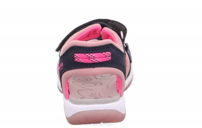 Superfit azul/rosa crianças ensolarado - sandália com fecho de velcro JFFX657