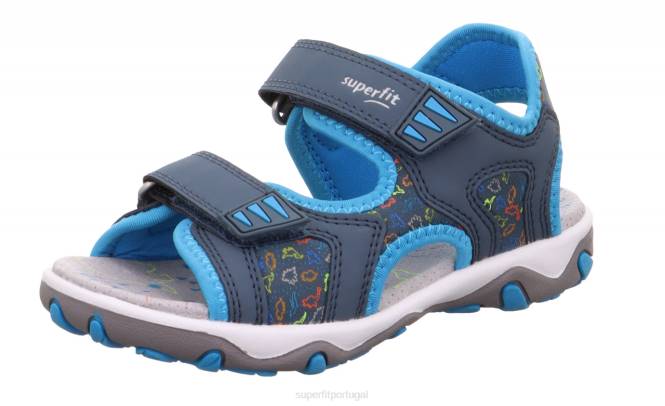 Superfit azul/turquesa crianças mike 3.0 - sandália com fecho de velcro JFFX621