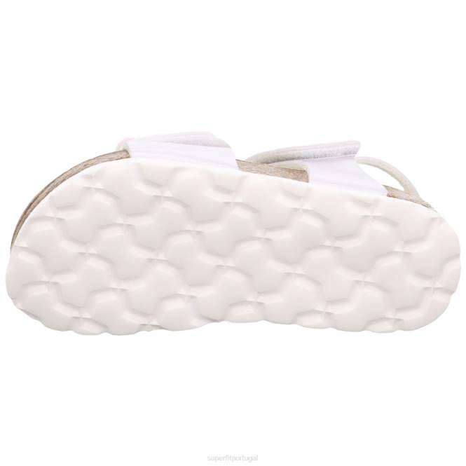 Superfit branco crianças fussbettpantoffel - sandália com fecho de velcro JFFX685