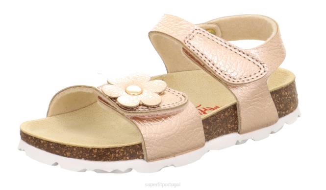 Superfit bronze crianças fussbettpantoffel - sandália com fecho de velcro JFFX681