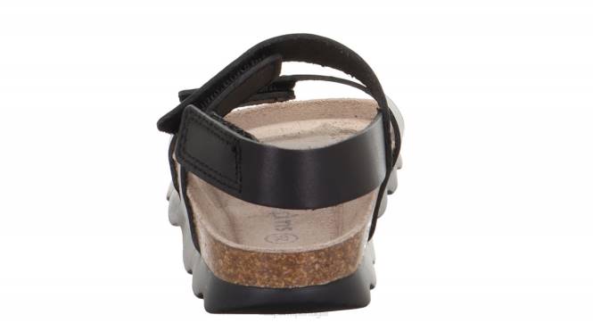 Superfit preto crianças geléias - sandália com fecho de velcro JFFX581