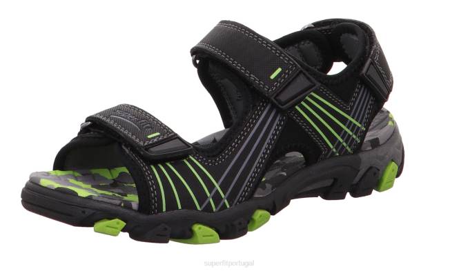 Superfit preto crianças henry - sandália com fecho de velcro JFFX655