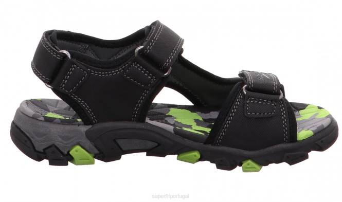 Superfit preto crianças henry - sandália com fecho de velcro JFFX655