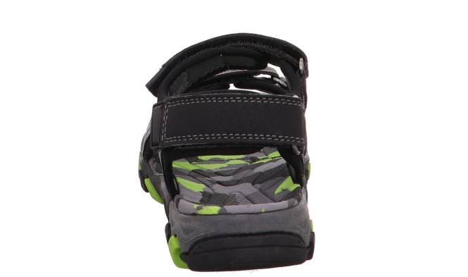 Superfit preto crianças henry - sandália com fecho de velcro JFFX655