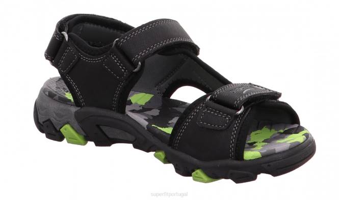 Superfit preto crianças henry - sandália com fecho de velcro JFFX655
