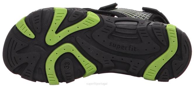Superfit preto crianças henry - sandália com fecho de velcro JFFX655