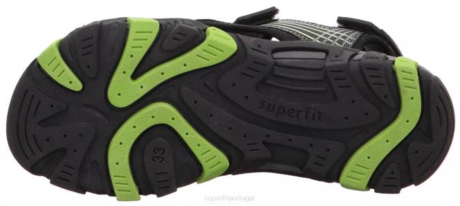 Superfit preto crianças henry - sandália com fecho de velcro JFFX655
