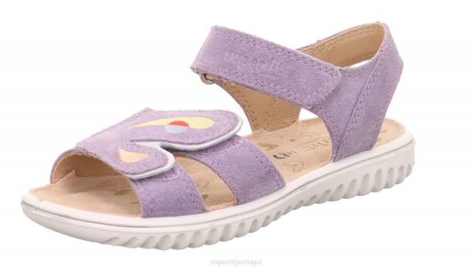 Superfit roxo crianças brilho - sandália com fecho de velcro JFFX618