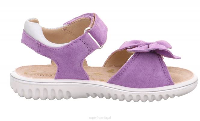 Superfit roxo crianças brilho - sandália com fecho de velcro JFFX632