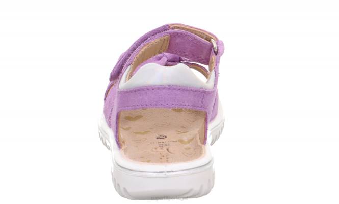 Superfit roxo crianças brilho - sandália com fecho de velcro JFFX632