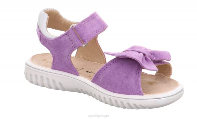Superfit roxo crianças brilho - sandália com fecho de velcro JFFX632