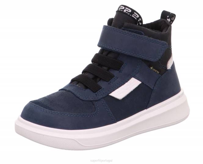 Superfit azul crianças cosmo - tênis cano alto com velcro JFFX845