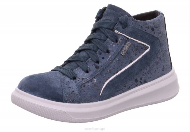 Superfit azul crianças cosmo - tênis cano alto com zíper JFFX863