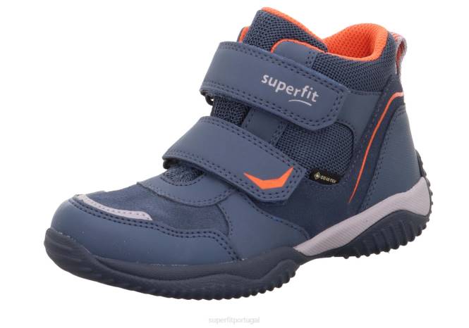 Superfit azul vermelho crianças storm - tênis cano alto com velcro JFFX849