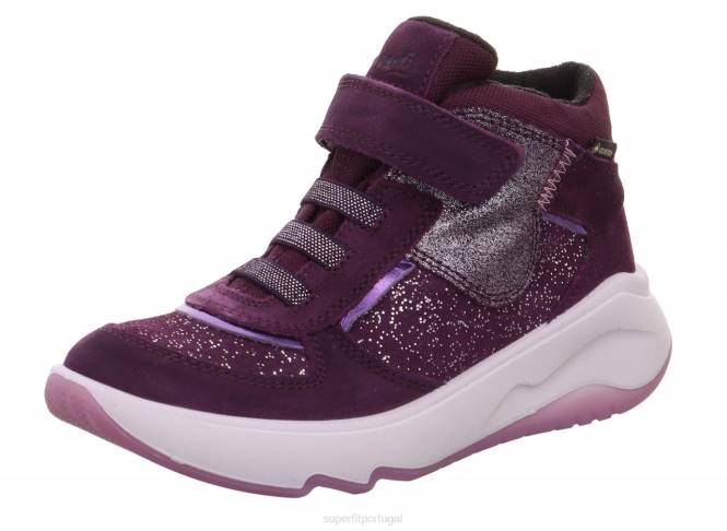 Superfit roxo crianças melody - tênis cano alto com velcro JFFX850