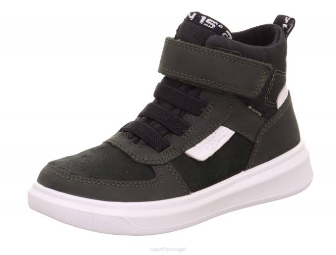 Superfit verde crianças cosmo - tênis cano alto com velcro JFFX857
