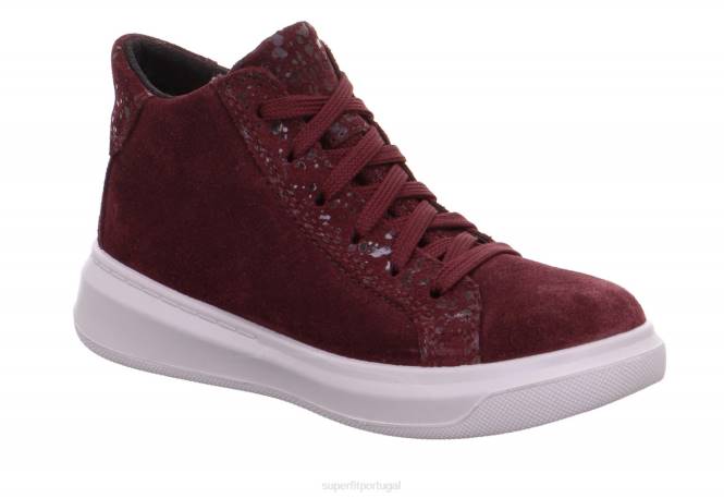 Superfit vermelho crianças cosmo - tênis cano alto com zíper JFFX852