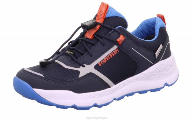 Superfit azul/azul claro crianças passeio livre - tênis baixo com fecho de liberação rápida JFFX885