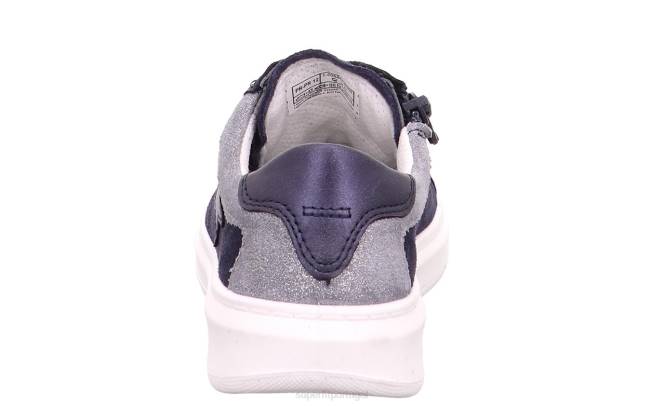 Superfit azul/cinza claro crianças cosmo - tênis baixo com cadarço JFFX784