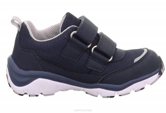 Superfit azul/cinza claro crianças sport5 - tênis baixo com fecho de velcro JFFX833