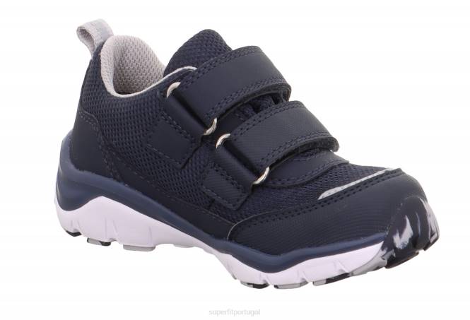 Superfit azul/cinza claro crianças sport5 - tênis baixo com fecho de velcro JFFX833
