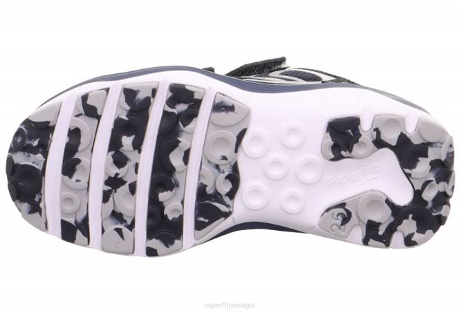 Superfit azul/cinza claro crianças sport5 - tênis baixo com fecho de velcro JFFX833