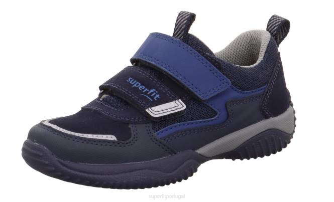 Superfit azul/cinza claro crianças storm - tênis cano baixo com velcro JFFX823