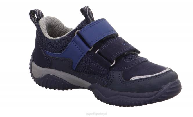 Superfit azul/cinza claro crianças storm - tênis cano baixo com velcro JFFX823