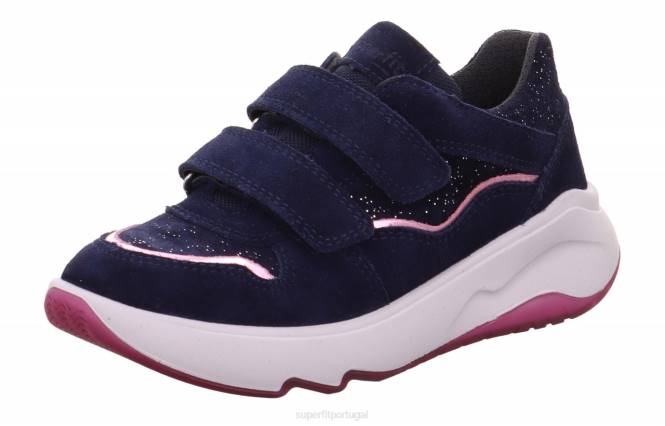Superfit azul crianças melody - tênis cano baixo com velcro JFFX861