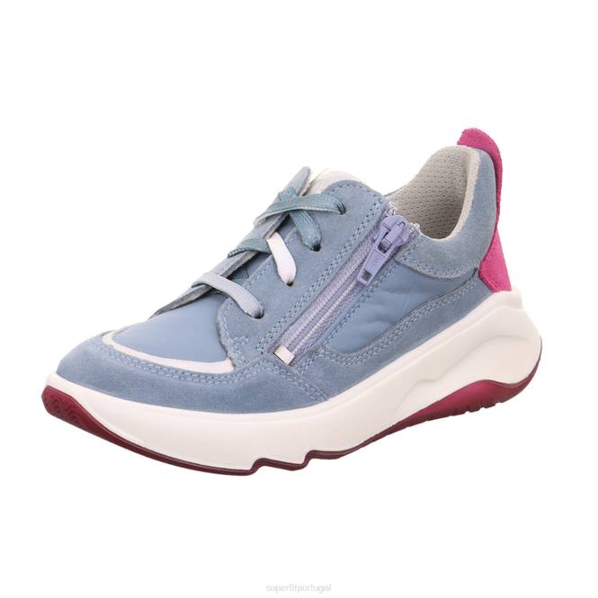 Superfit azul crianças melody - tênis cano baixo com zíper JFFX825