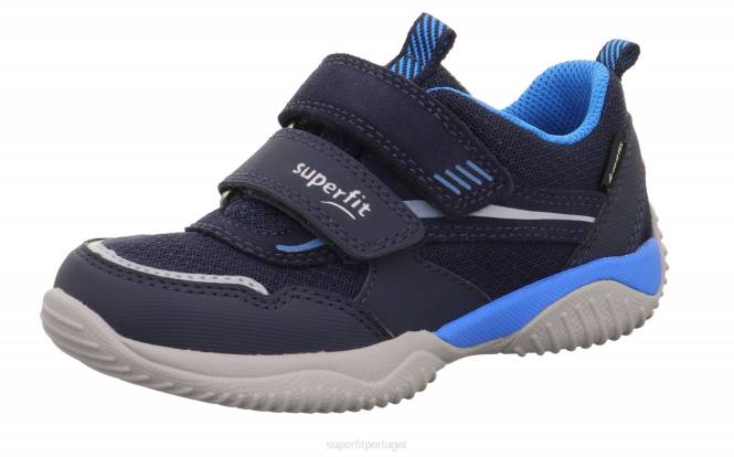 Superfit azul crianças storm - tênis cano baixo com velcro JFFX817