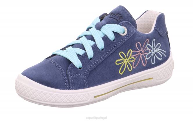 Superfit azul crianças tensy - tênis cano baixo com cadarço JFFX803