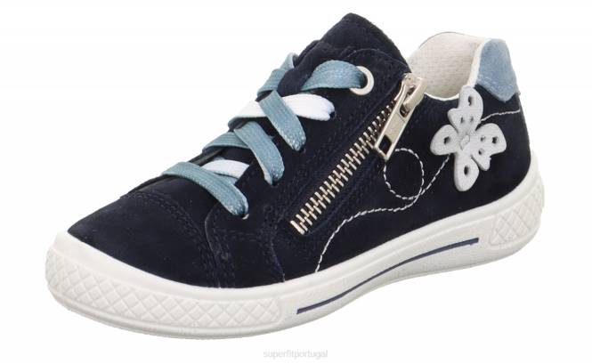 Superfit azul crianças tensy - tênis cano baixo com zíper JFFX821