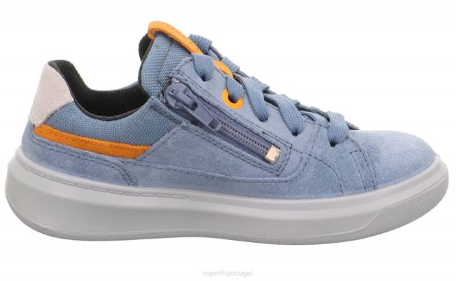 Superfit azul/laranja crianças cosmo - tênis baixo com cadarço JFFX791