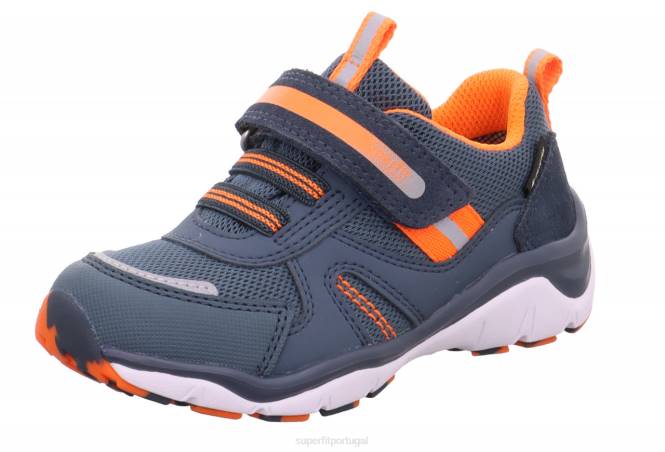 Superfit azul/laranja crianças sport5 - tênis baixo com fecho de velcro JFFX771