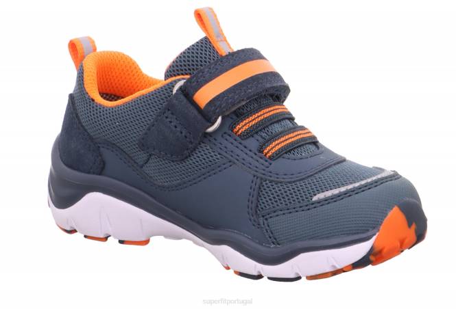 Superfit azul/laranja crianças sport5 - tênis baixo com fecho de velcro JFFX771