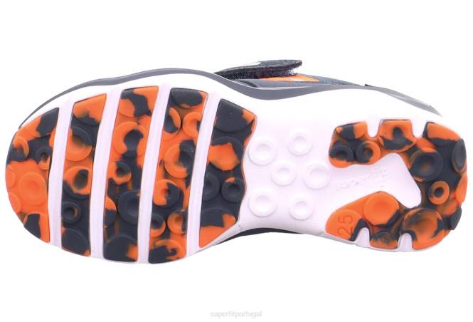 Superfit azul/laranja crianças sport5 - tênis baixo com fecho de velcro JFFX771