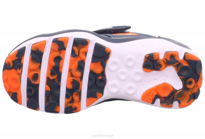 Superfit azul/laranja crianças sport5 - tênis baixo com fecho de velcro JFFX771