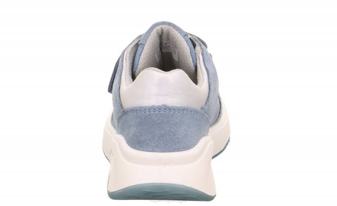 Superfit azul/prata crianças melody - tênis cano baixo com velcro JFFX820