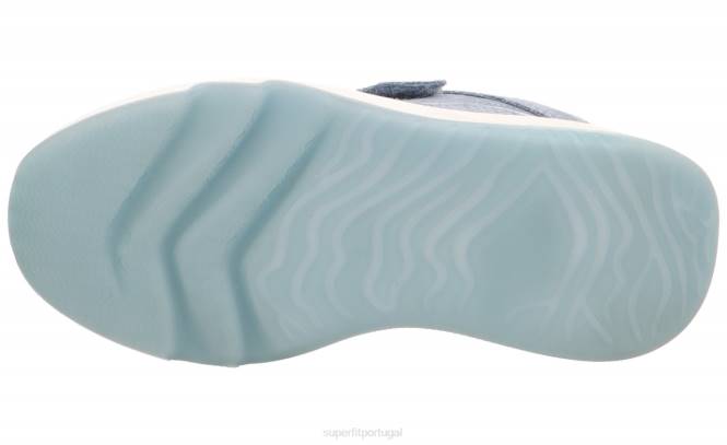 Superfit azul/prata crianças melody - tênis cano baixo com velcro JFFX820