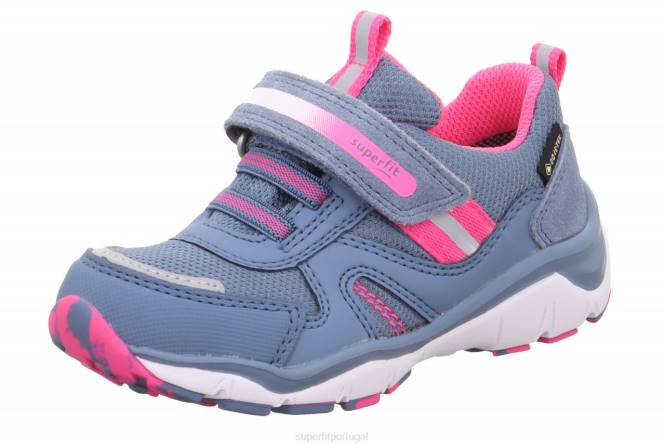 Superfit azul/rosa crianças sport5 - tênis baixo com fecho de velcro JFFX804